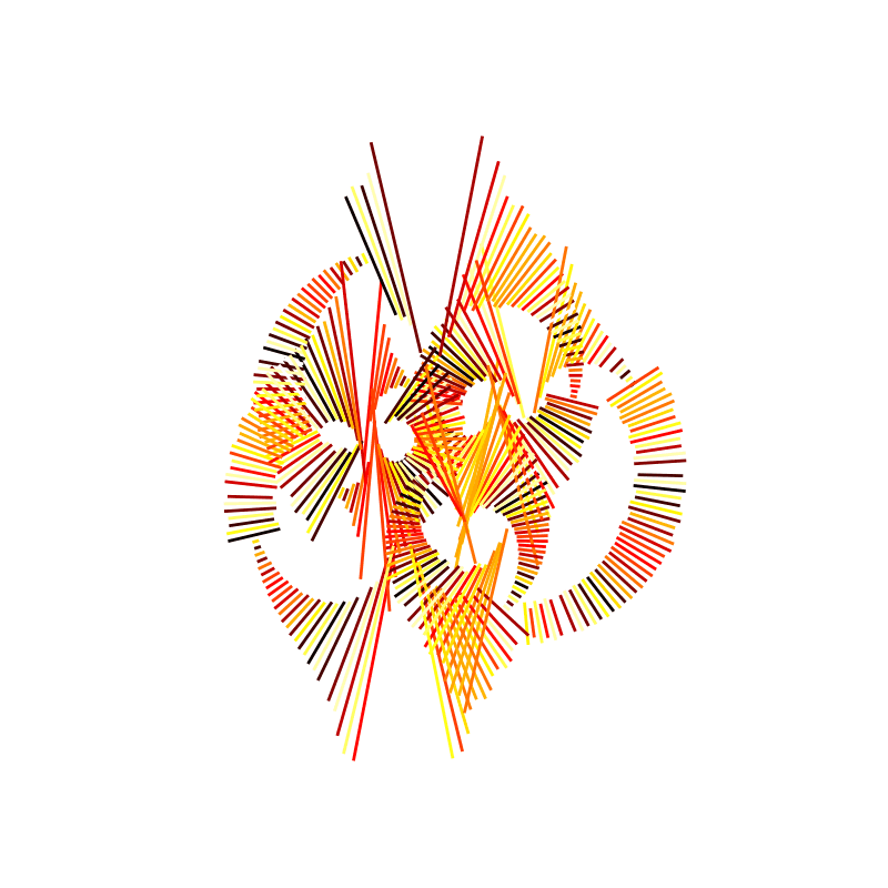 plot lines perpendicular to tangent of underlying spirograph curve dropping any lines that are too long